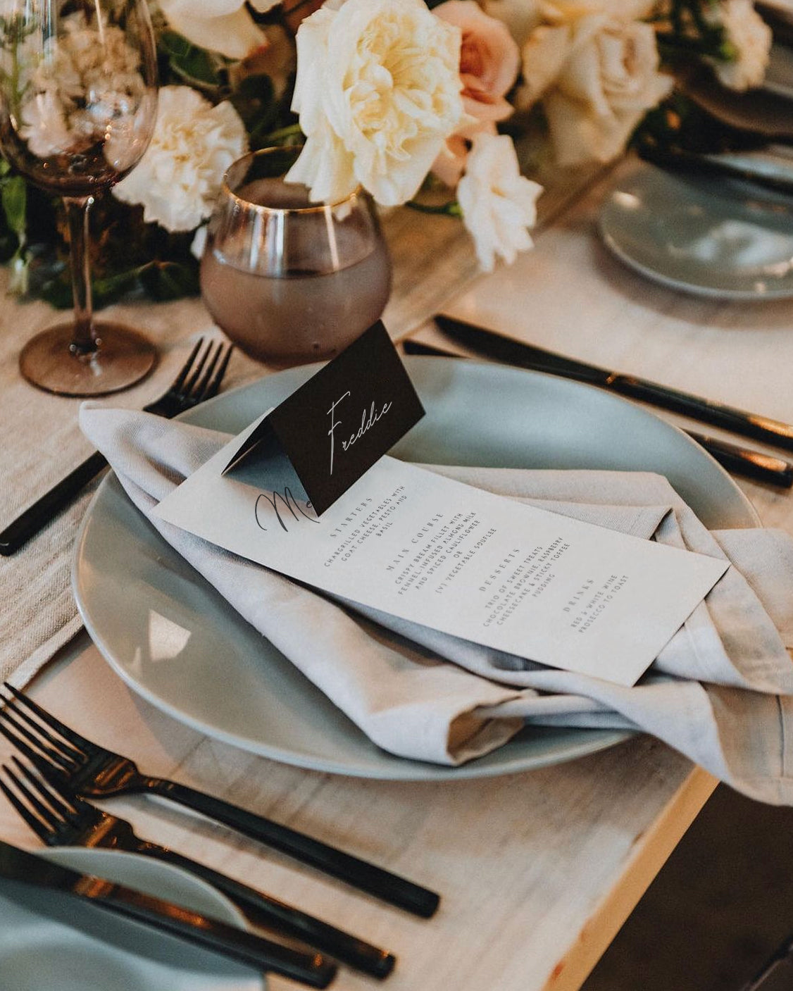 Wedding Reception Place Card Settings The Ivy Collection UK The Ivy