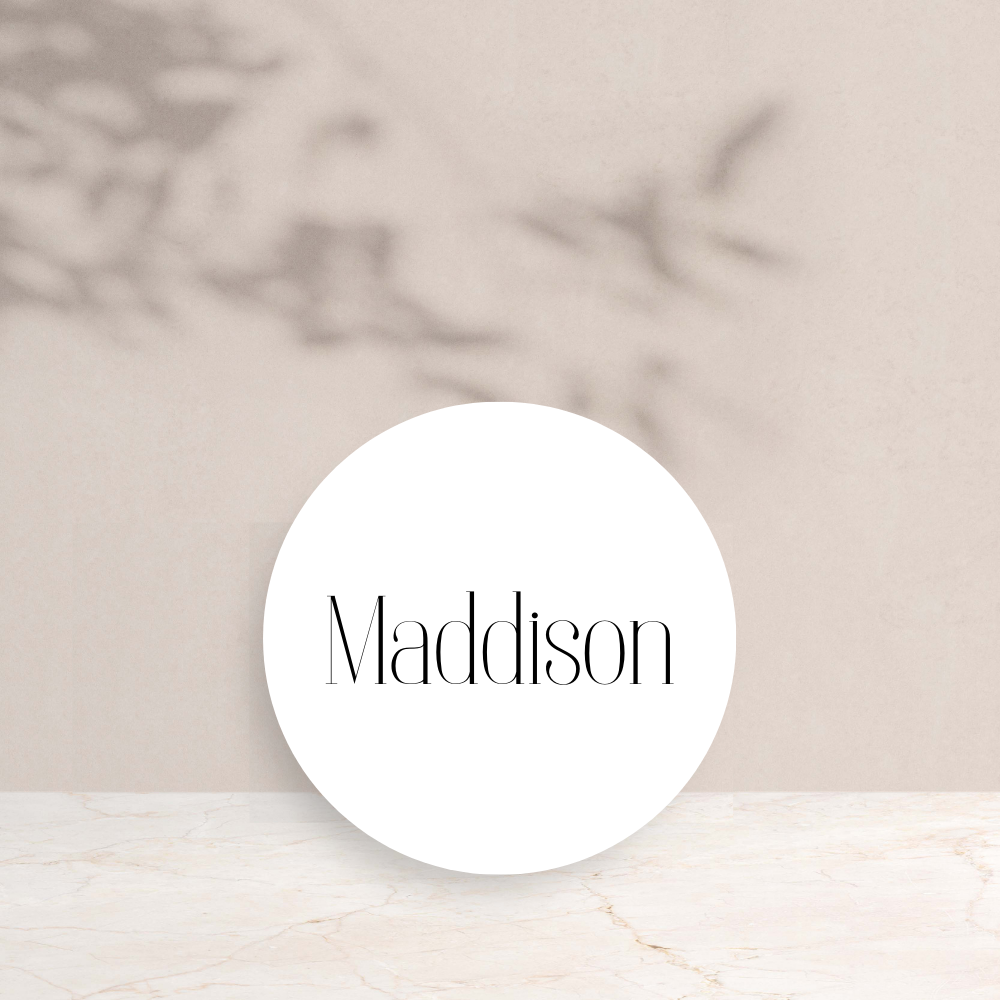 Maddison Wedding Circle Place Cards