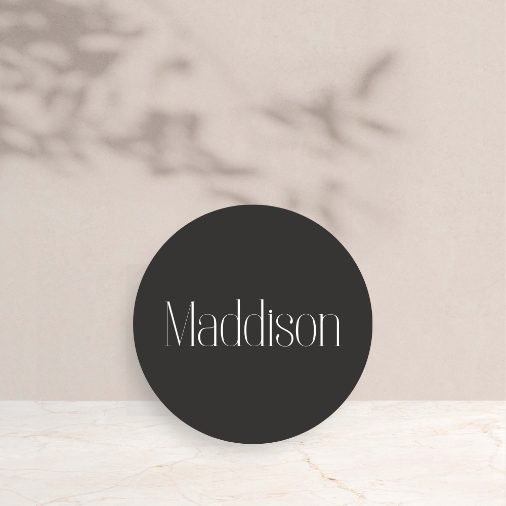 Maddison Wedding Circle Place Cards