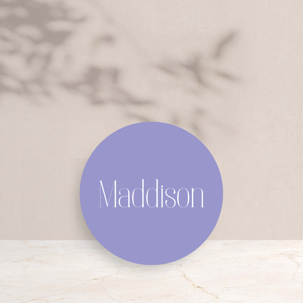 Maddison Wedding Circle Place Cards
