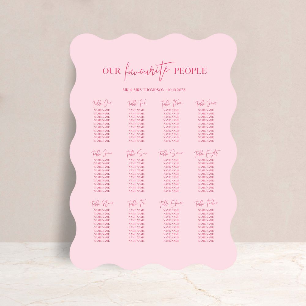 Lilli Wedding Table Plan Sign