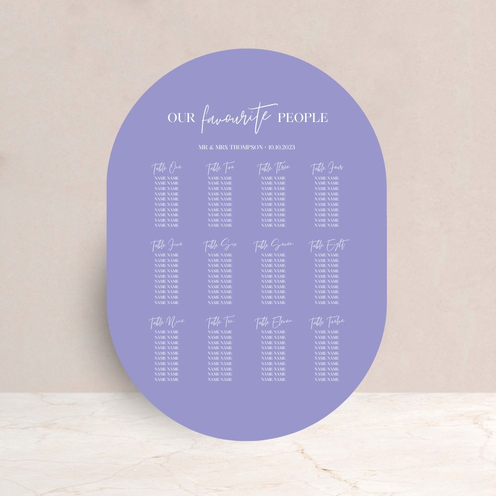 Lilli Wedding Table Plan Sign