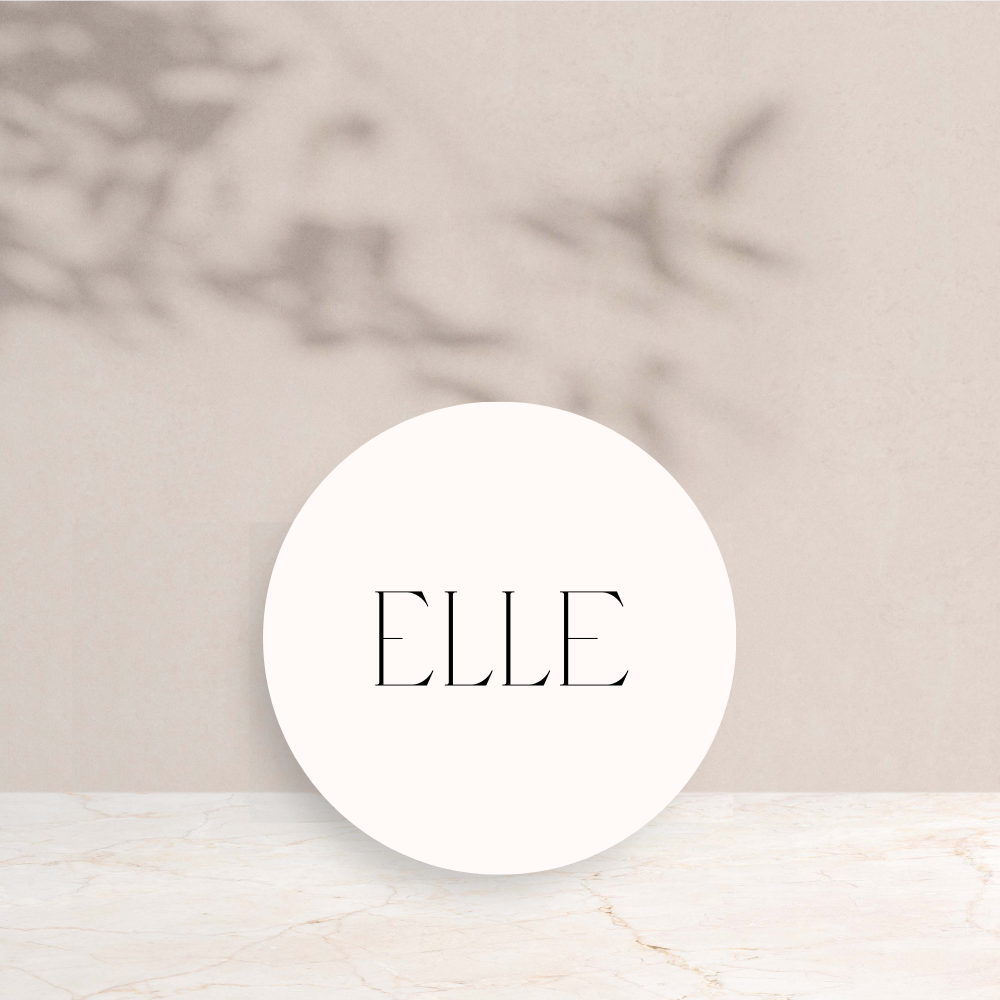 Elle Wedding Circle Place Cards