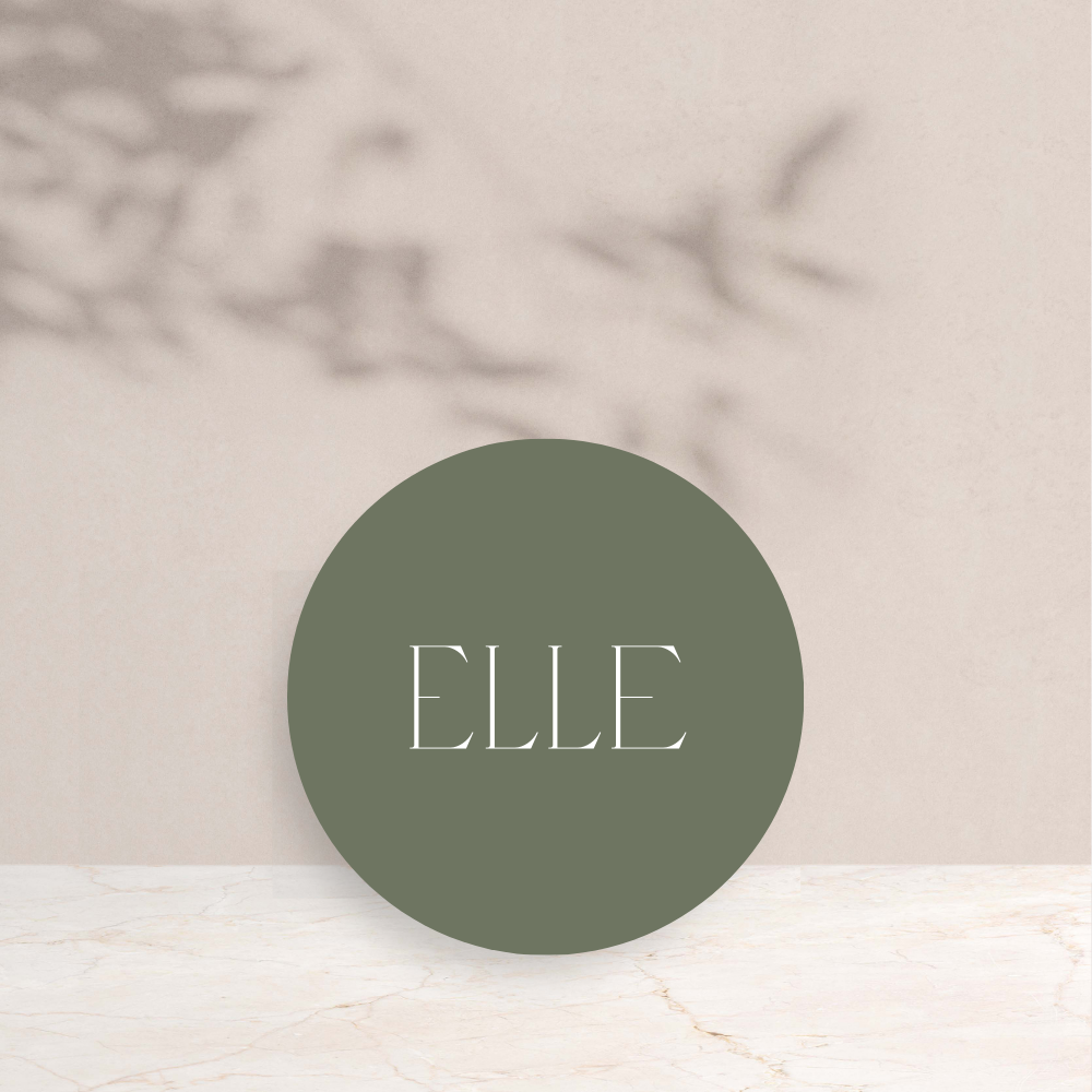 Elle Wedding Circle Place Cards