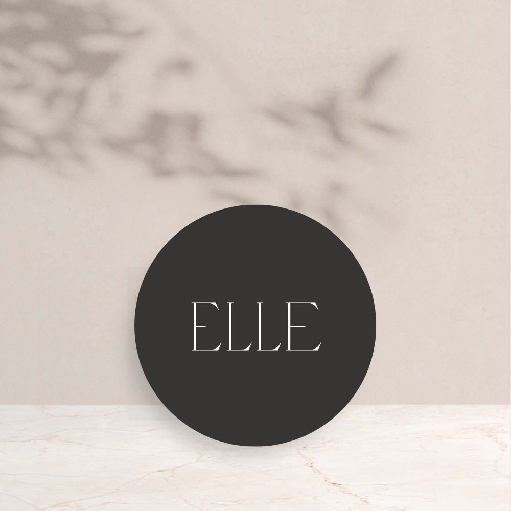 Elle Wedding Circle Place Cards