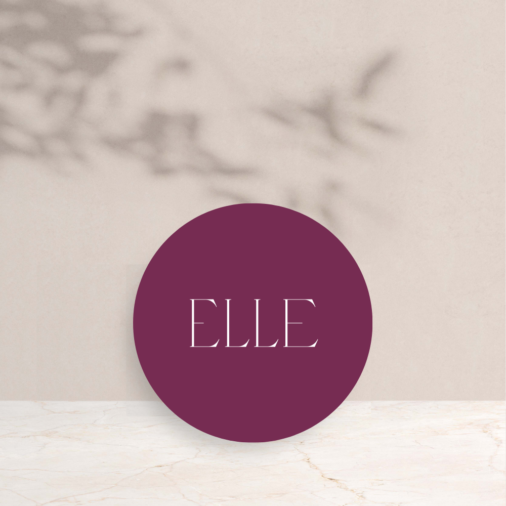 Elle Wedding Circle Place Cards