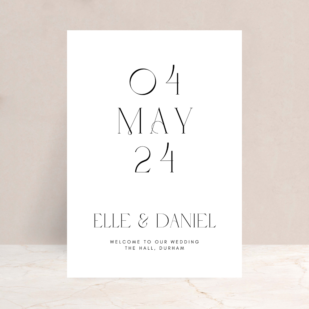 Elle Wedding Welcome Sign