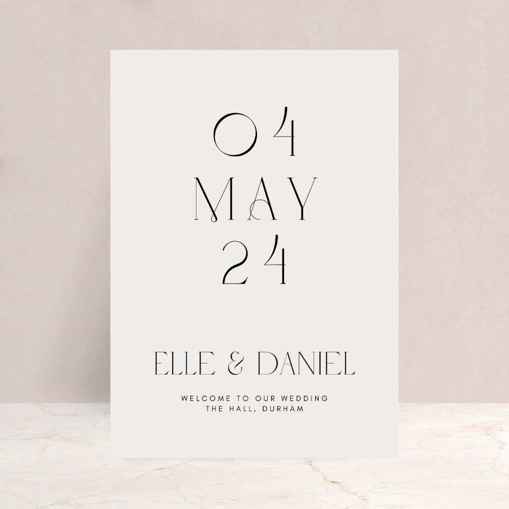 Elle Wedding Welcome Sign