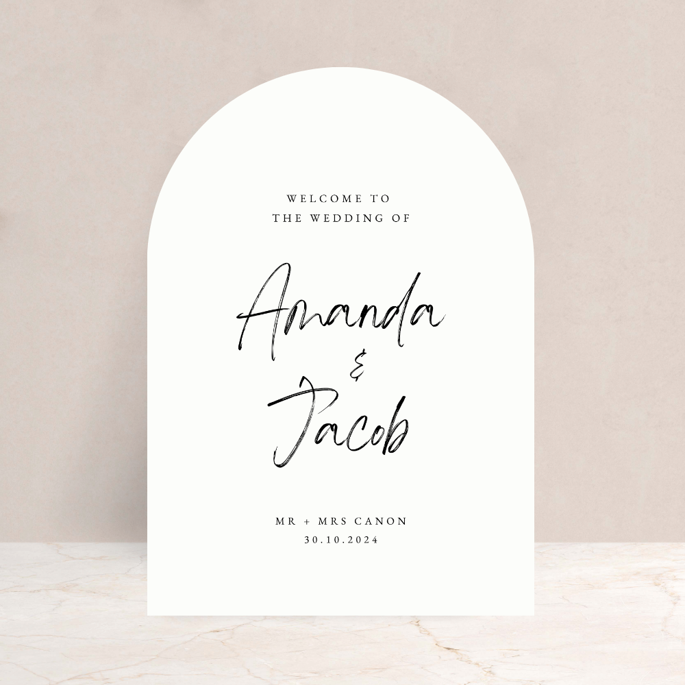 Amanda Wedding Welcome Sign