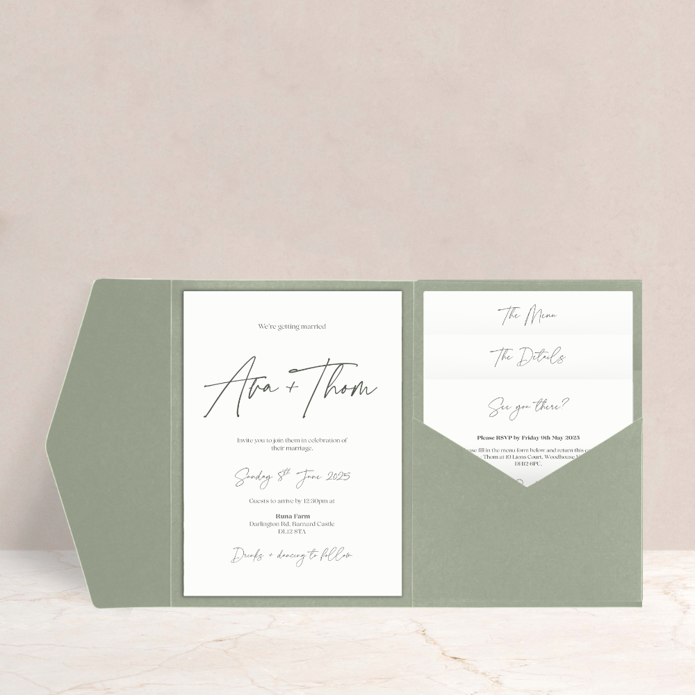 Ava Wedding Luxury Pocketfold Invitation