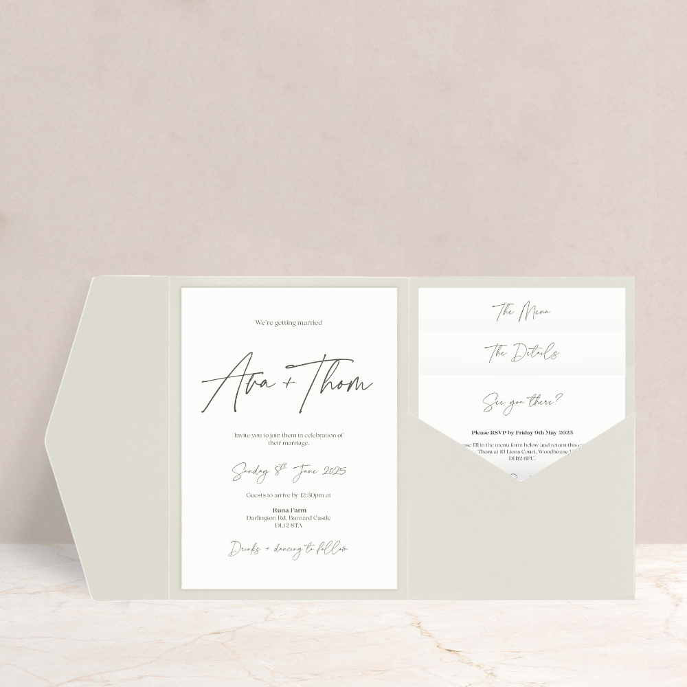 Ava Wedding Luxury Pocketfold Invitation