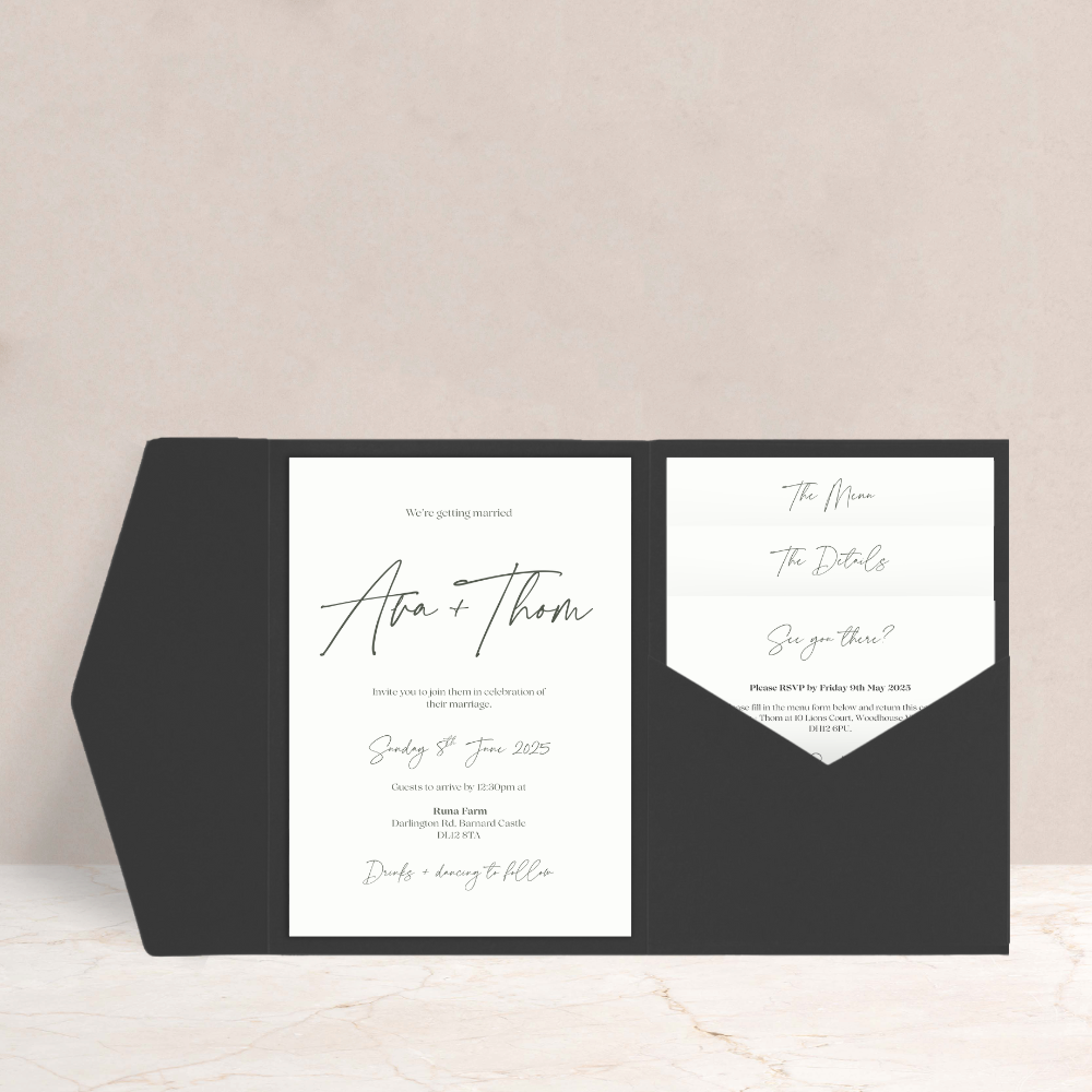 Ava Wedding Luxury Pocketfold Invitation
