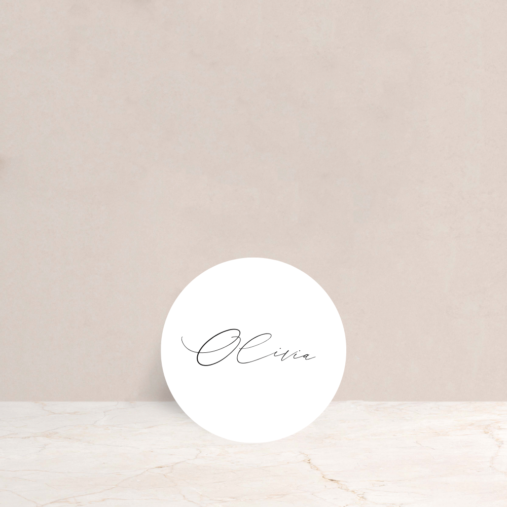 Olivia Wedding Circle Place Cards