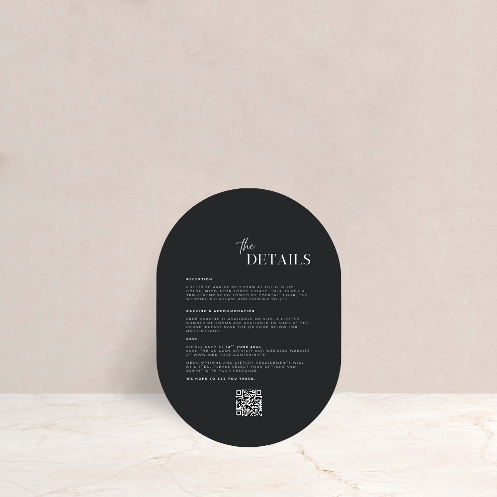 Rhi Wedding Invitation Detail Card - The Ivy Collection | Luxury Wedding Stationery