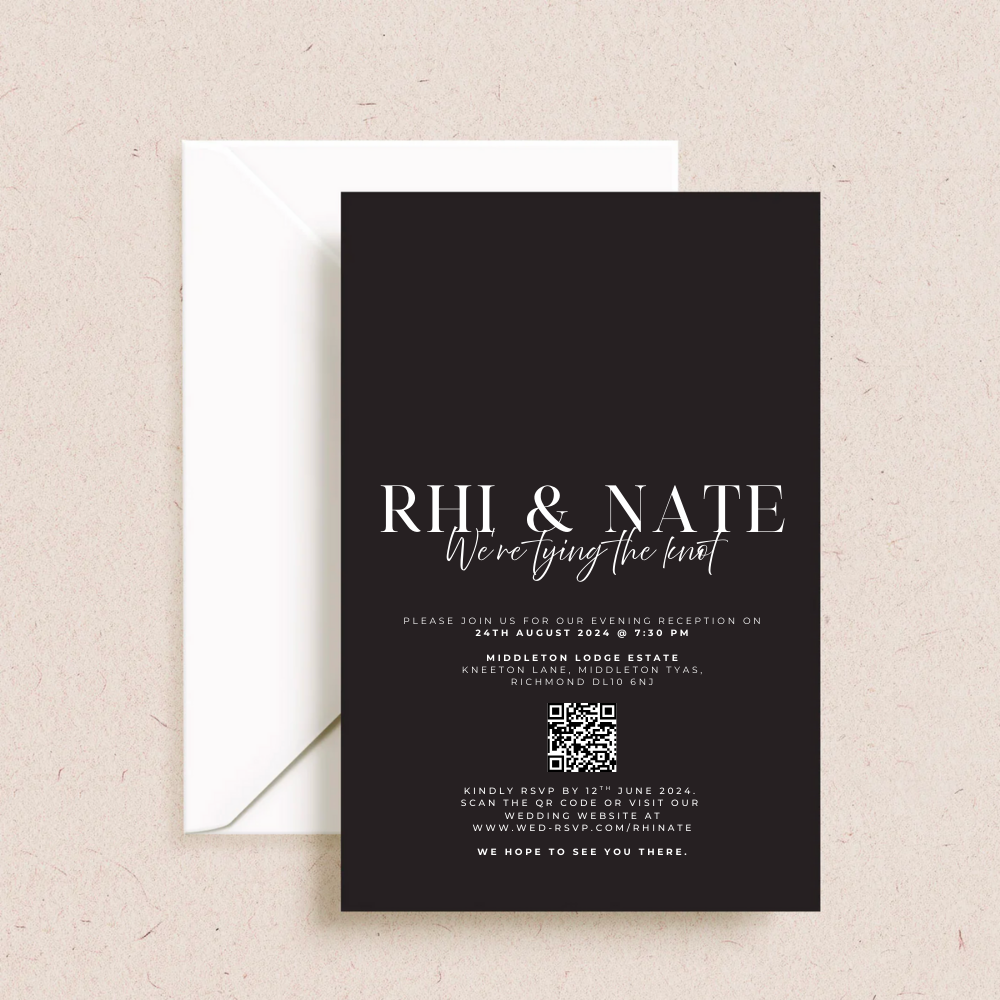 Rhi Evening Wedding Invitation - The Ivy Collection | Luxury Wedding Stationery
