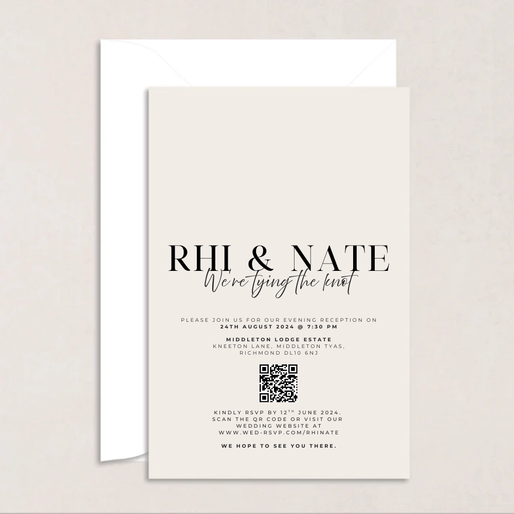 Rhi Evening Wedding Invitation - The Ivy Collection | Luxury Wedding Stationery