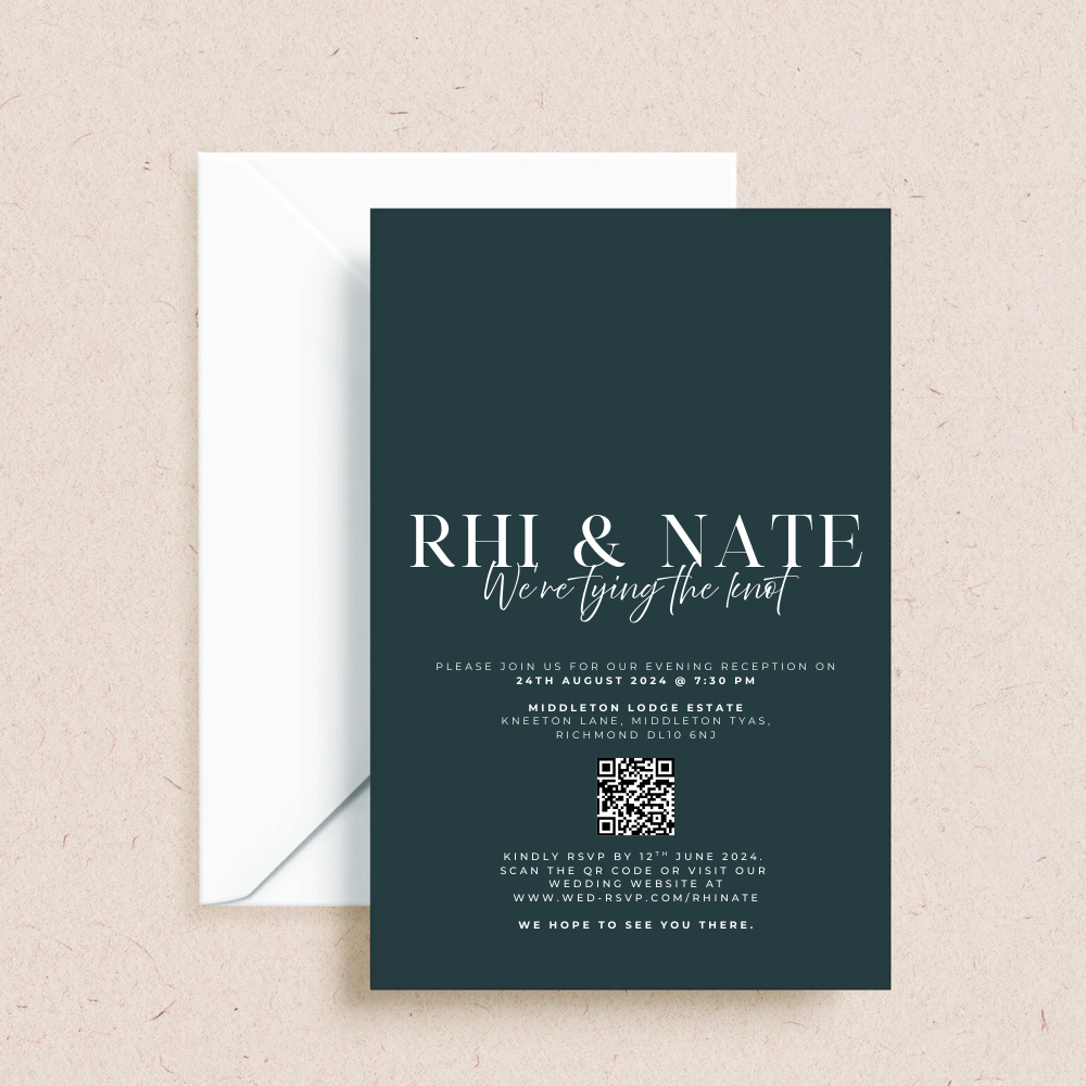 Rhi Evening Wedding Invitation - The Ivy Collection | Luxury Wedding Stationery