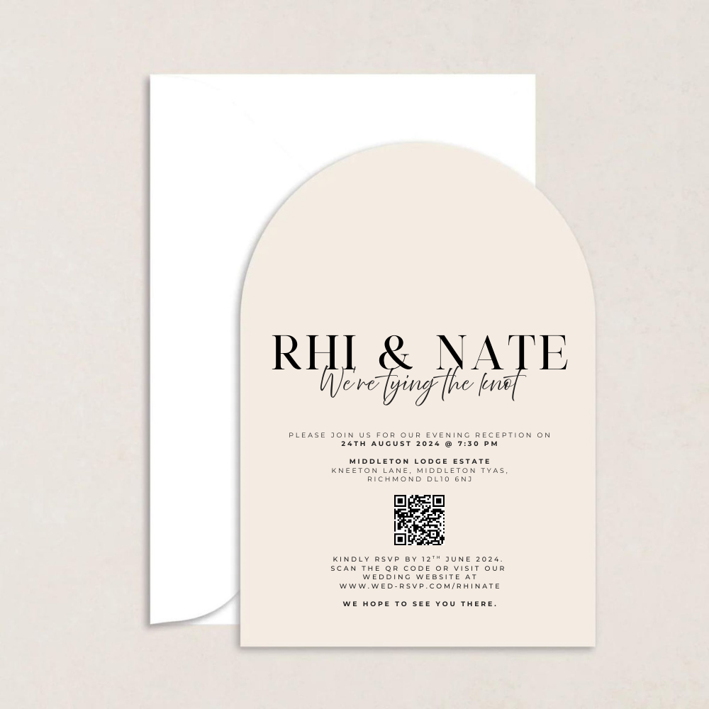 Rhi Evening Wedding Invitation - The Ivy Collection | Luxury Wedding Stationery