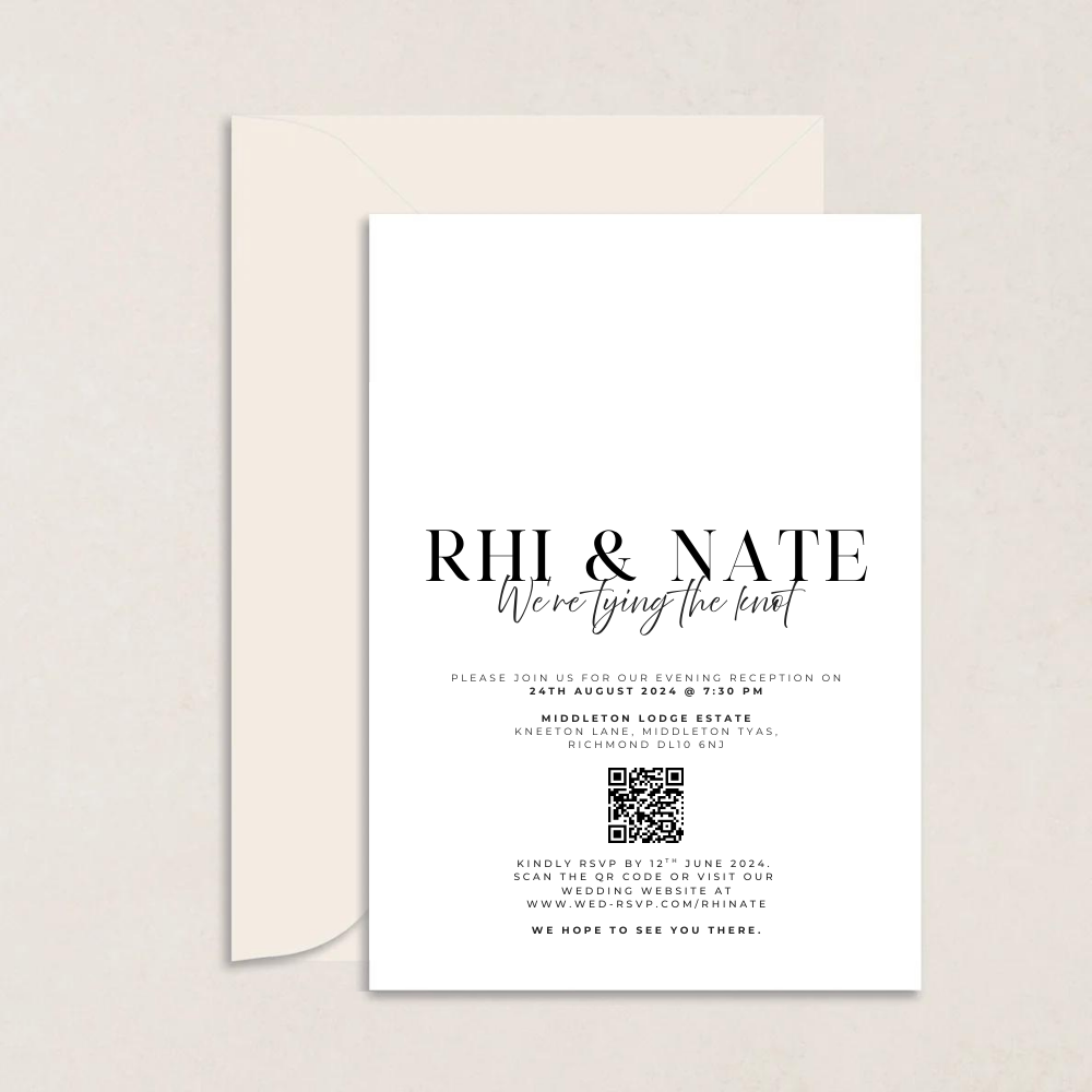 Rhi Evening Wedding Invitation - The Ivy Collection | Luxury Wedding Stationery
