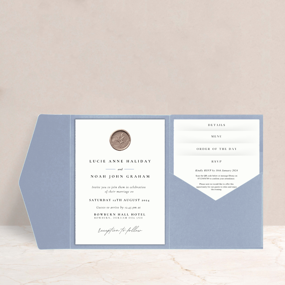 Lucie Wedding Luxury Pocketfold Invitation