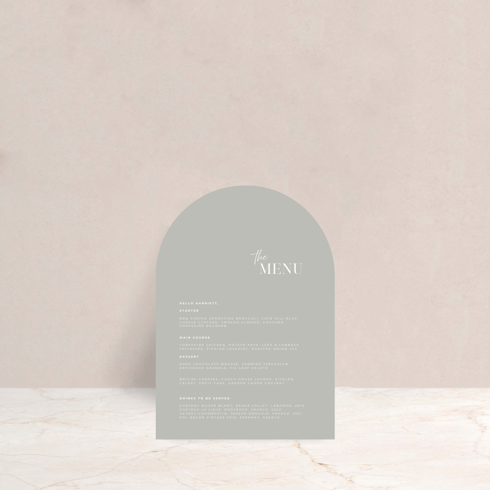 Rhi Wedding Menus - The Ivy Collection | Luxury Wedding Stationery