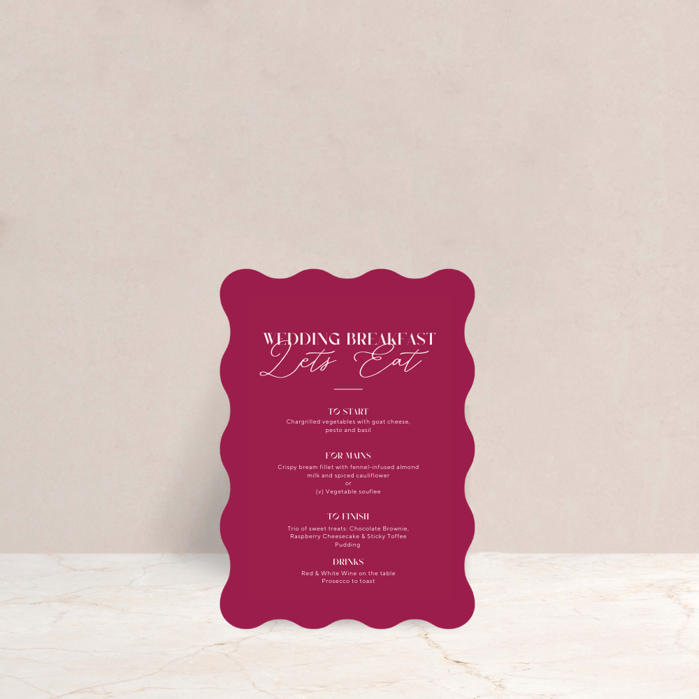 Annabel Wedding Menus - The Ivy Collection | Luxury Wedding Stationery