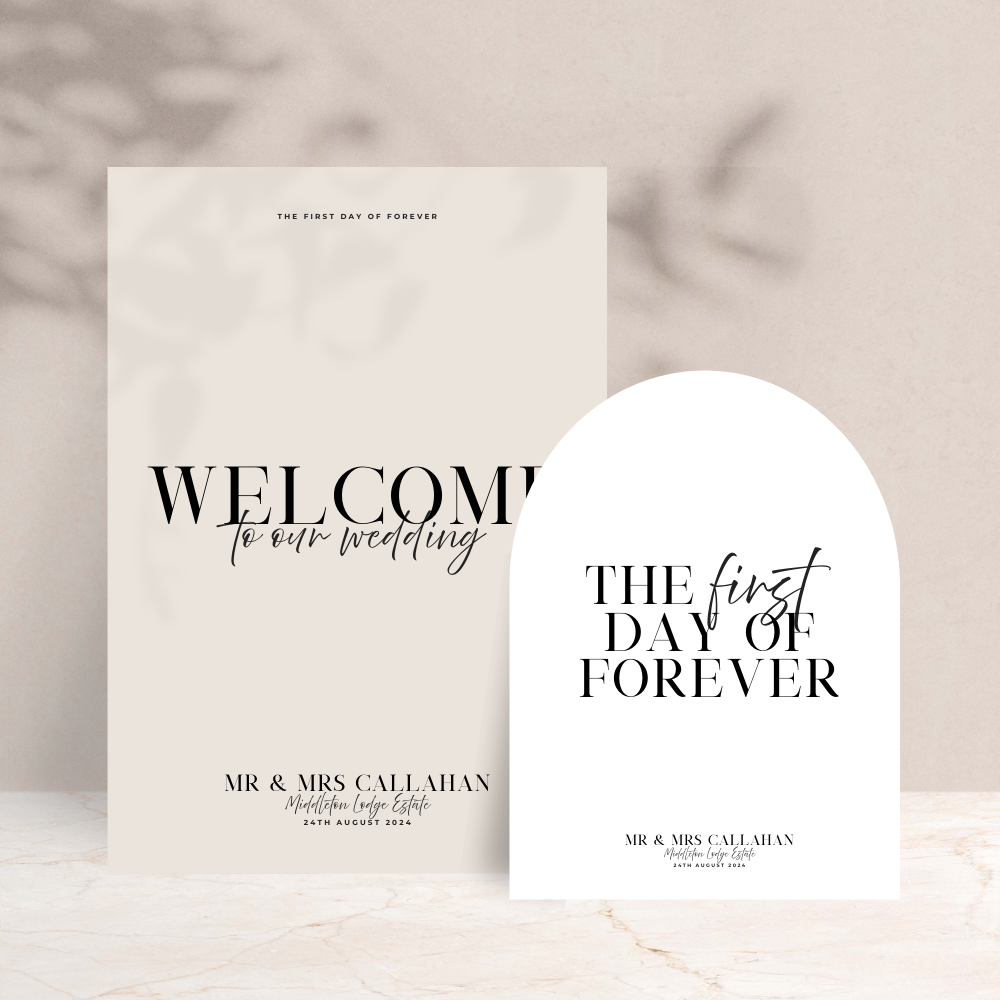 Rhi Wedding Welcome Sign Set of 2 - The Ivy Collection | Luxury Wedding Stationery