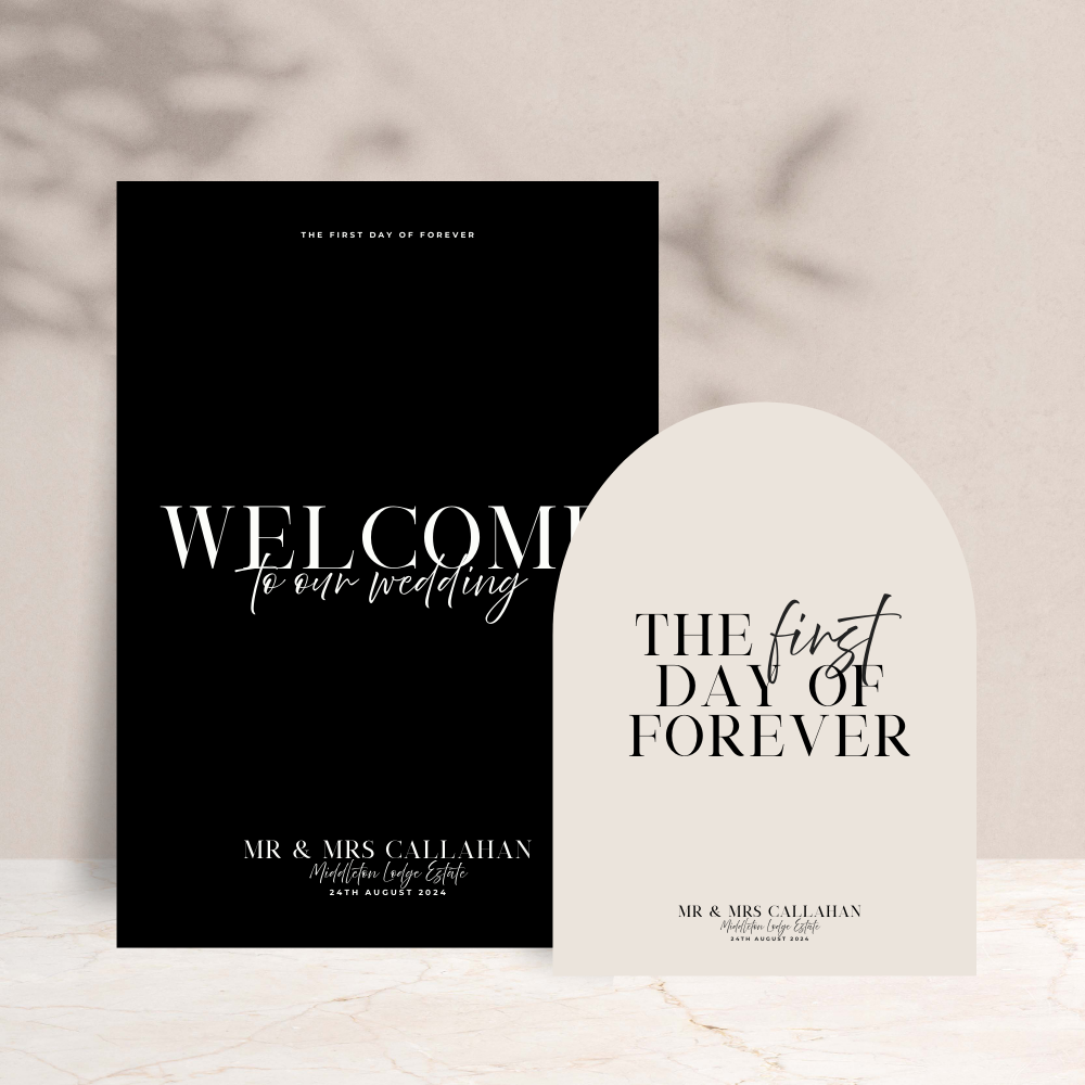 Rhi Wedding Welcome Sign Set of 2 - The Ivy Collection | Luxury Wedding Stationery