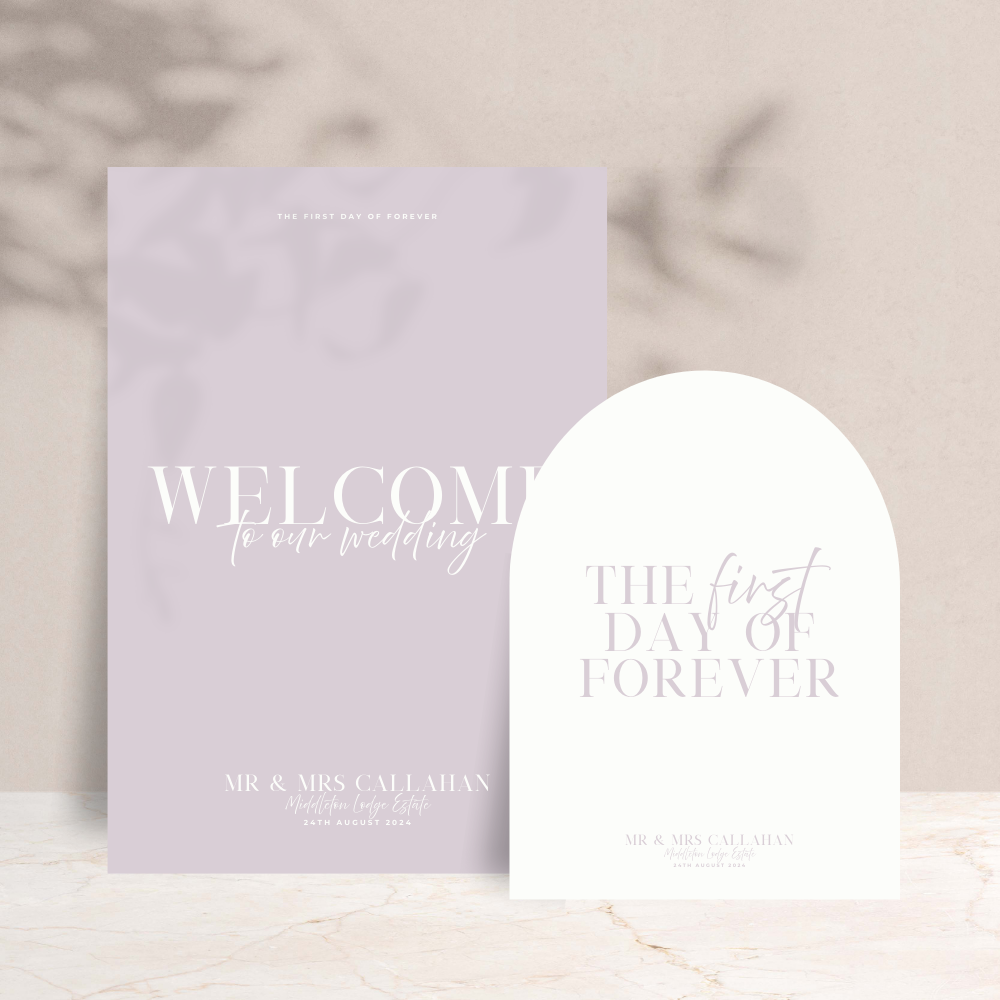 Rhi Wedding Welcome Sign Set of 2 - The Ivy Collection | Luxury Wedding Stationery