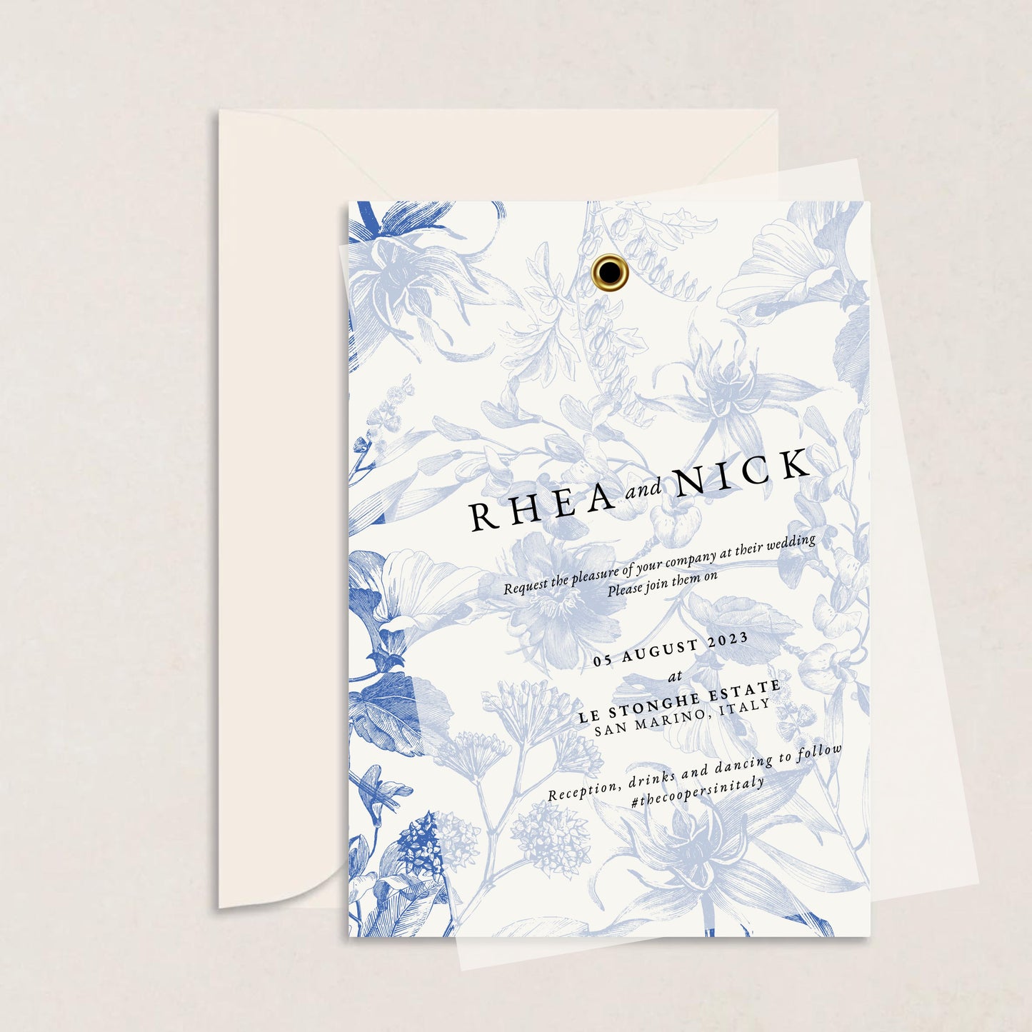 Rhea Layered Wedding Invitations - The Ivy Collection | Luxury Wedding Stationery