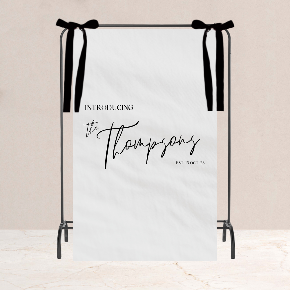 Lilli Wedding Welcome Fabric Sign