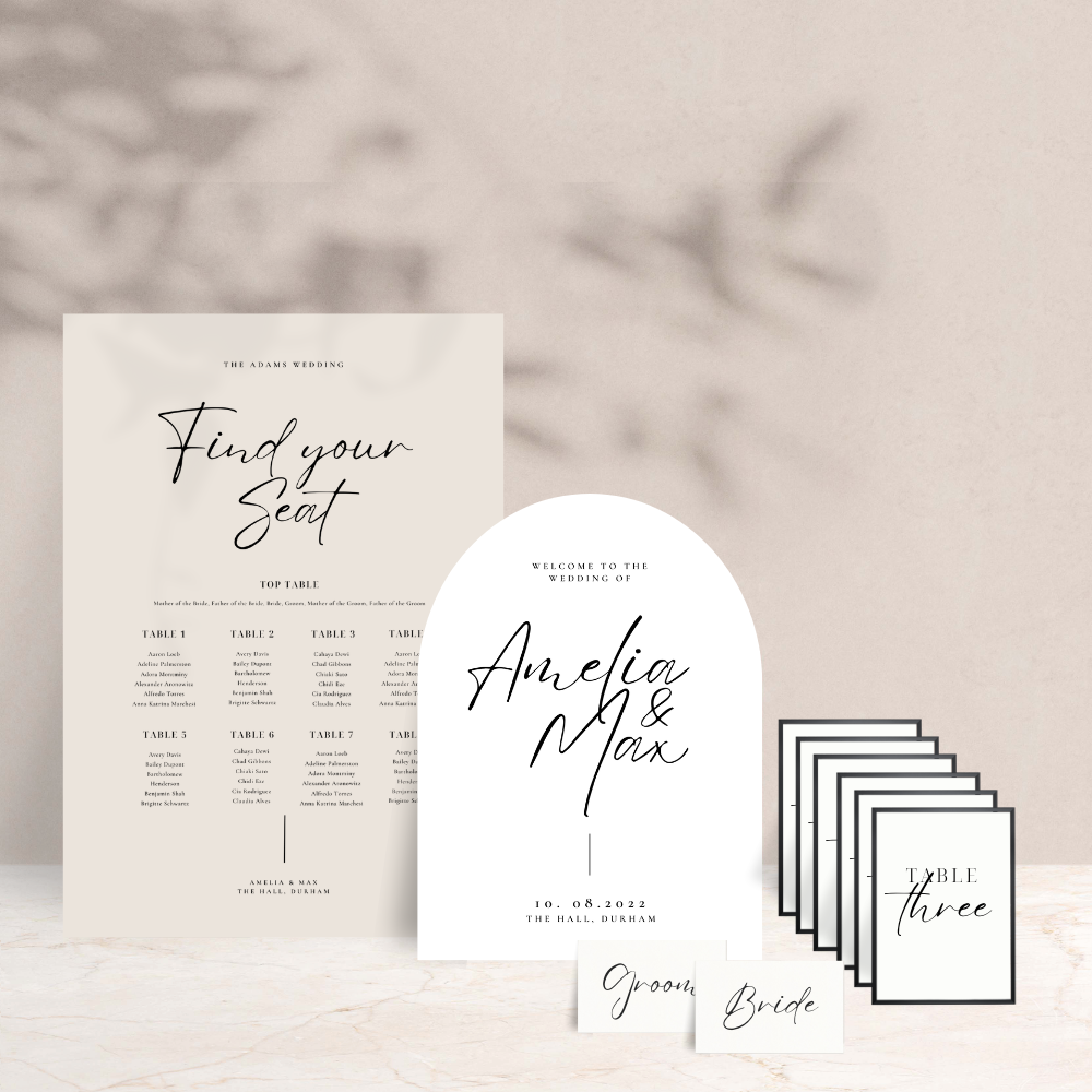 On the Day Packages – The Ivy Collection | Luxury Wedding Stationery