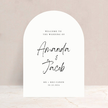 AMANDA Wedding Welcome Sign - Wedding Ceremony Stationery available at The Ivy Collection | Luxury Wedding Stationery