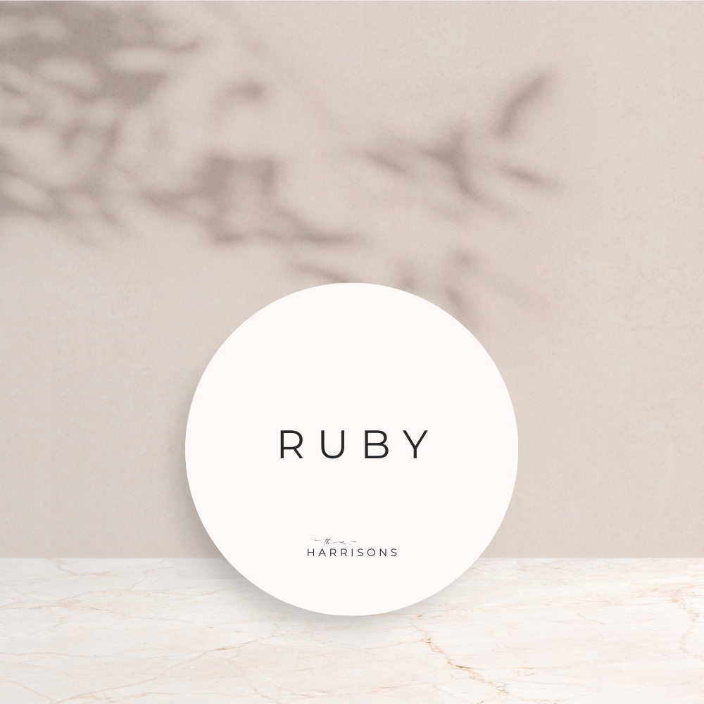 Ruby Wedding Circle Place Cards