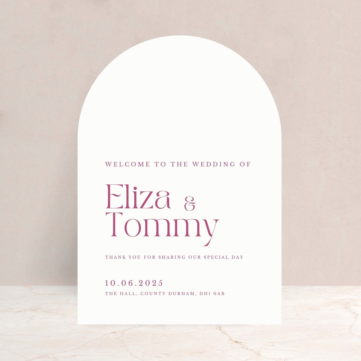 ELIZA Wedding Welcome Sign - Wedding Ceremony Stationery available at The Ivy Collection | Luxury Wedding Stationery