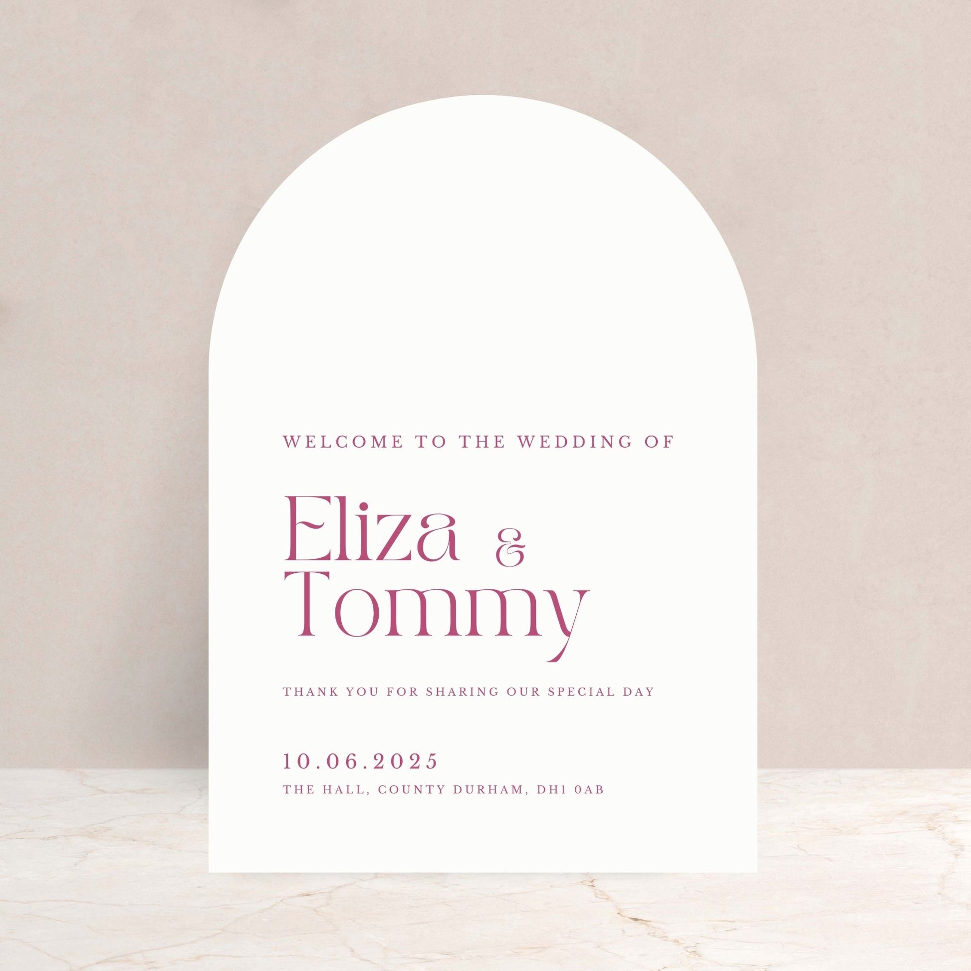 ELIZA Wedding Welcome Sign - Wedding Ceremony Stationery available at The Ivy Collection | Luxury Wedding Stationery