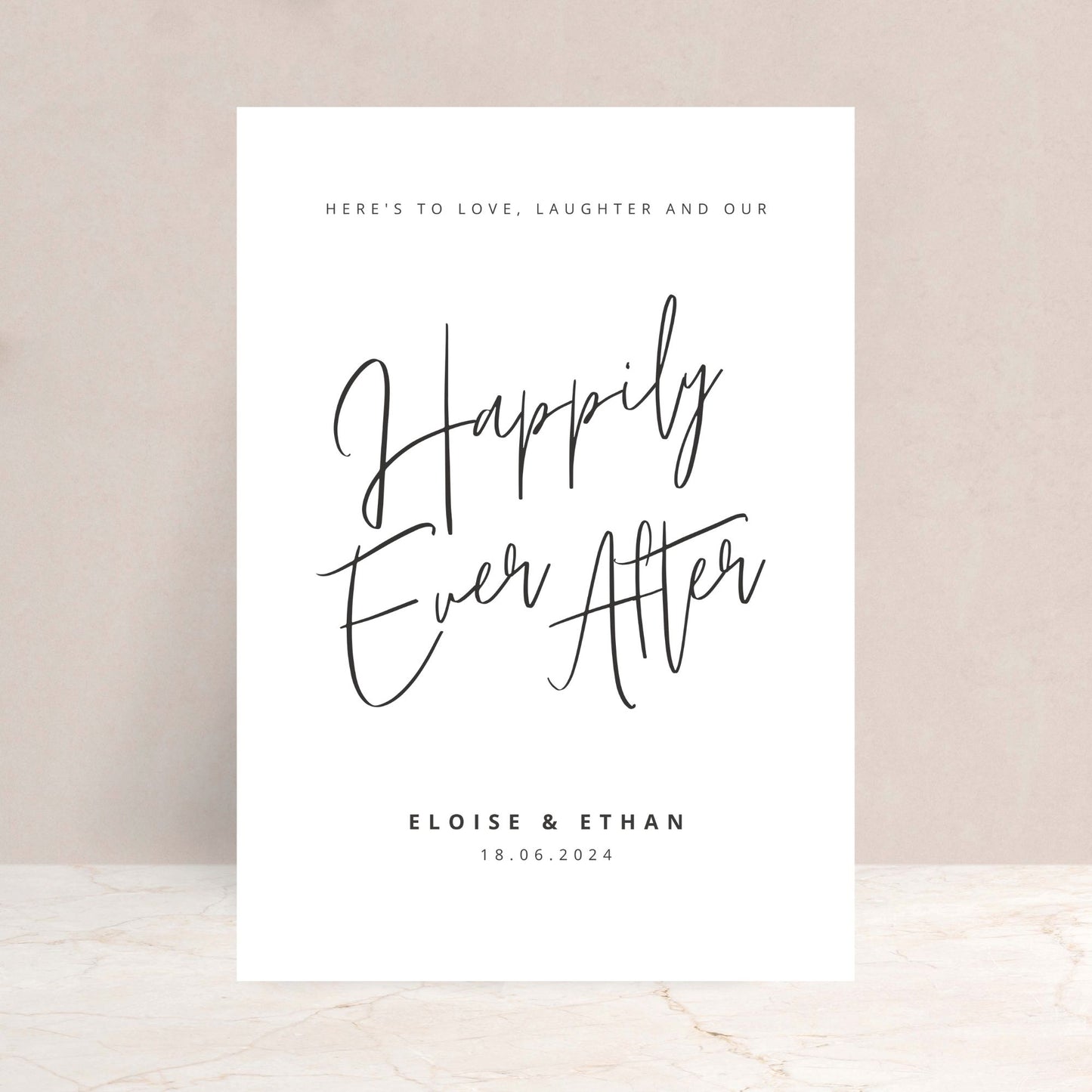 ELOISE Happily Ever After Wedding Welcome Sign - Wedding Ceremony Stationery available at The Ivy Collection | Luxury Wedding Stationery