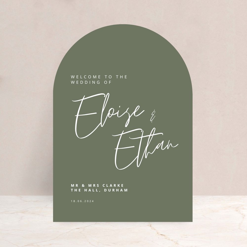 ELOISE Wedding Welcome Sign - Wedding Ceremony Stationery available at The Ivy Collection | Luxury Wedding Stationery