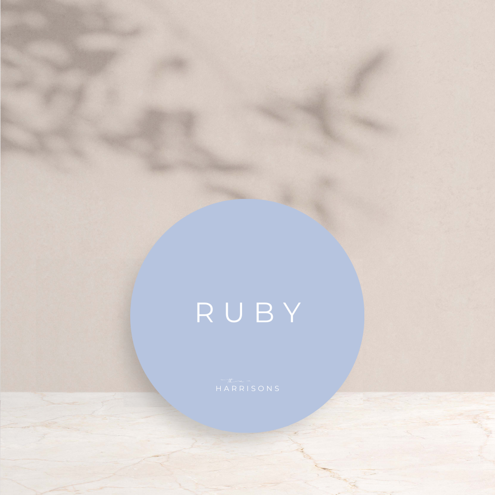 Ruby Wedding Circle Place Cards