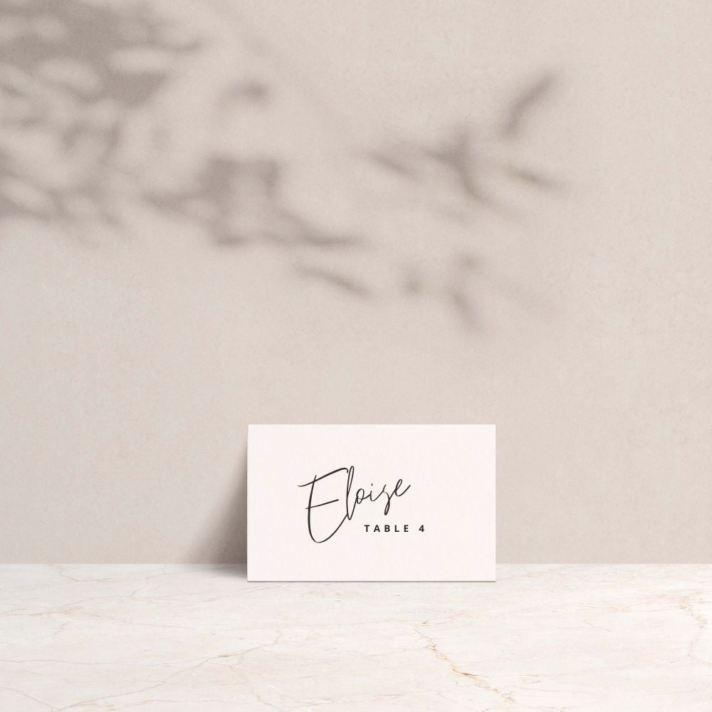 ELOISE Wedding Place Cards - Wedding Reception Stationery available at The Ivy Collection | Luxury Wedding Stationery