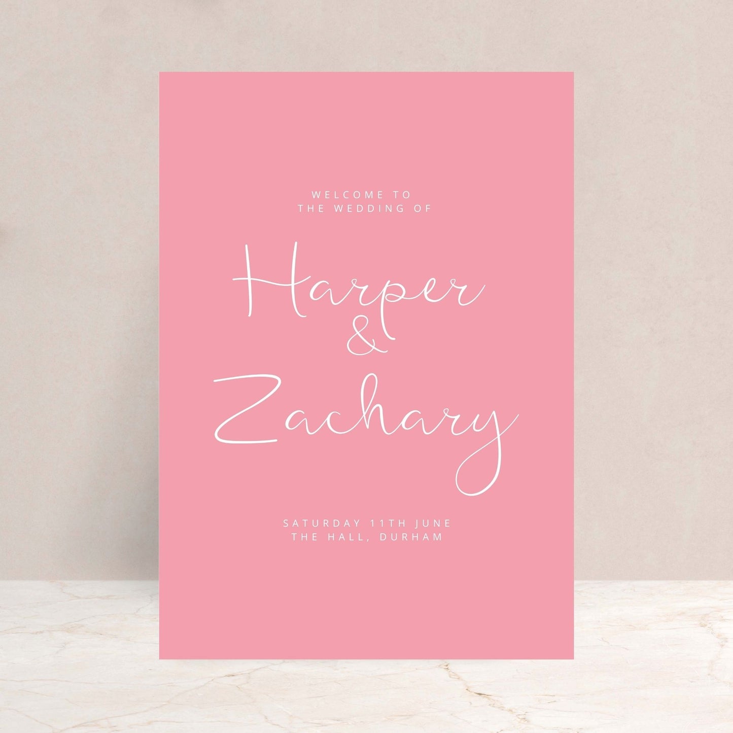 HARPER Wedding Welcome Sign - Wedding Ceremony Stationery available at The Ivy Collection | Luxury Wedding Stationery