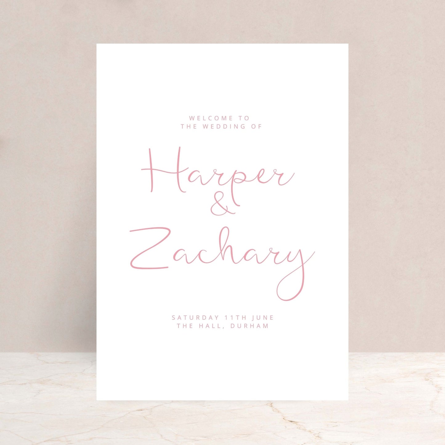 HARPER Wedding Welcome Sign - Wedding Ceremony Stationery available at The Ivy Collection | Luxury Wedding Stationery