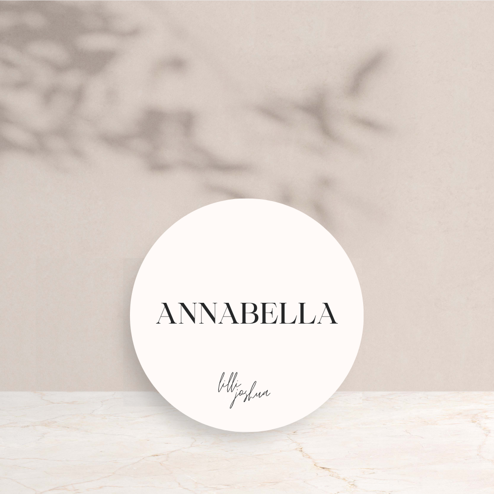 Lilli Wedding Circle Place Cards