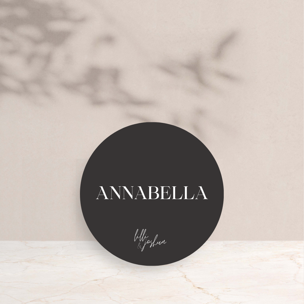Lilli Wedding Circle Place Cards