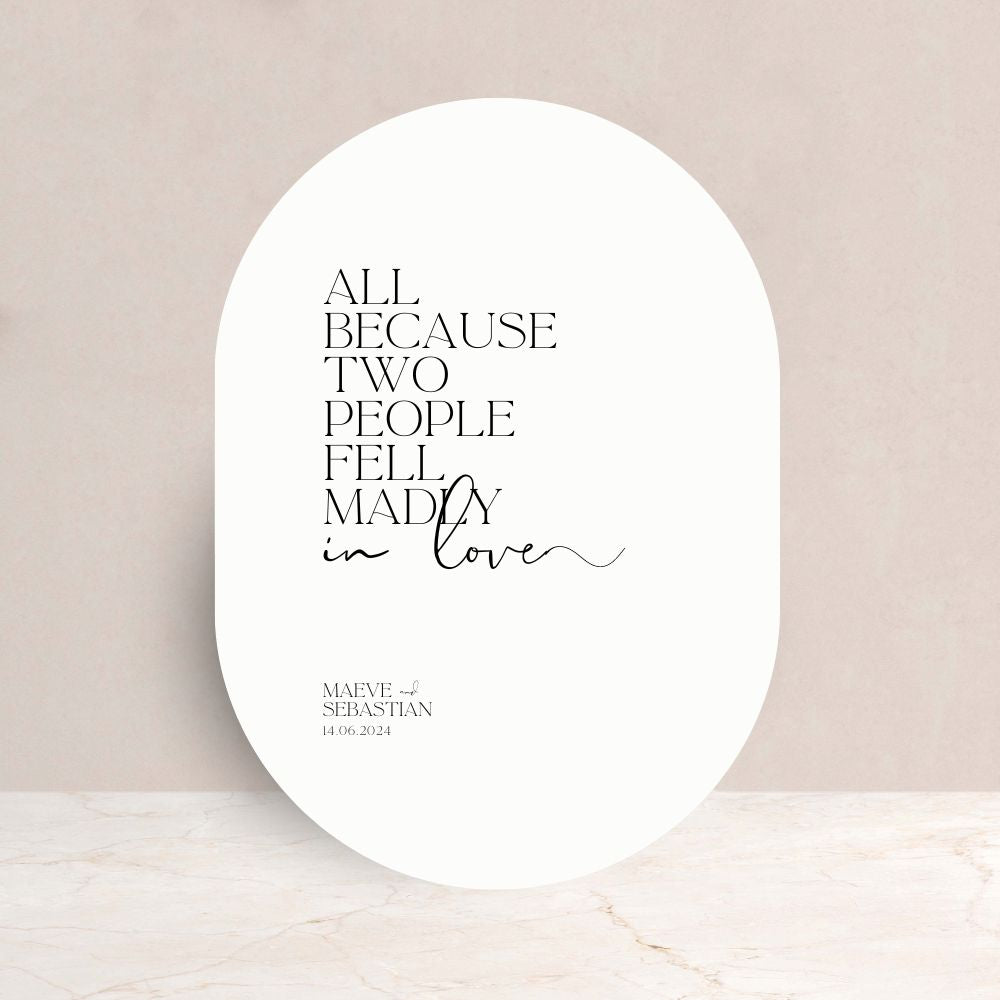 MAEVE Madly in Love Wedding Sign - The Ivy Collection | Luxury Wedding Stationery