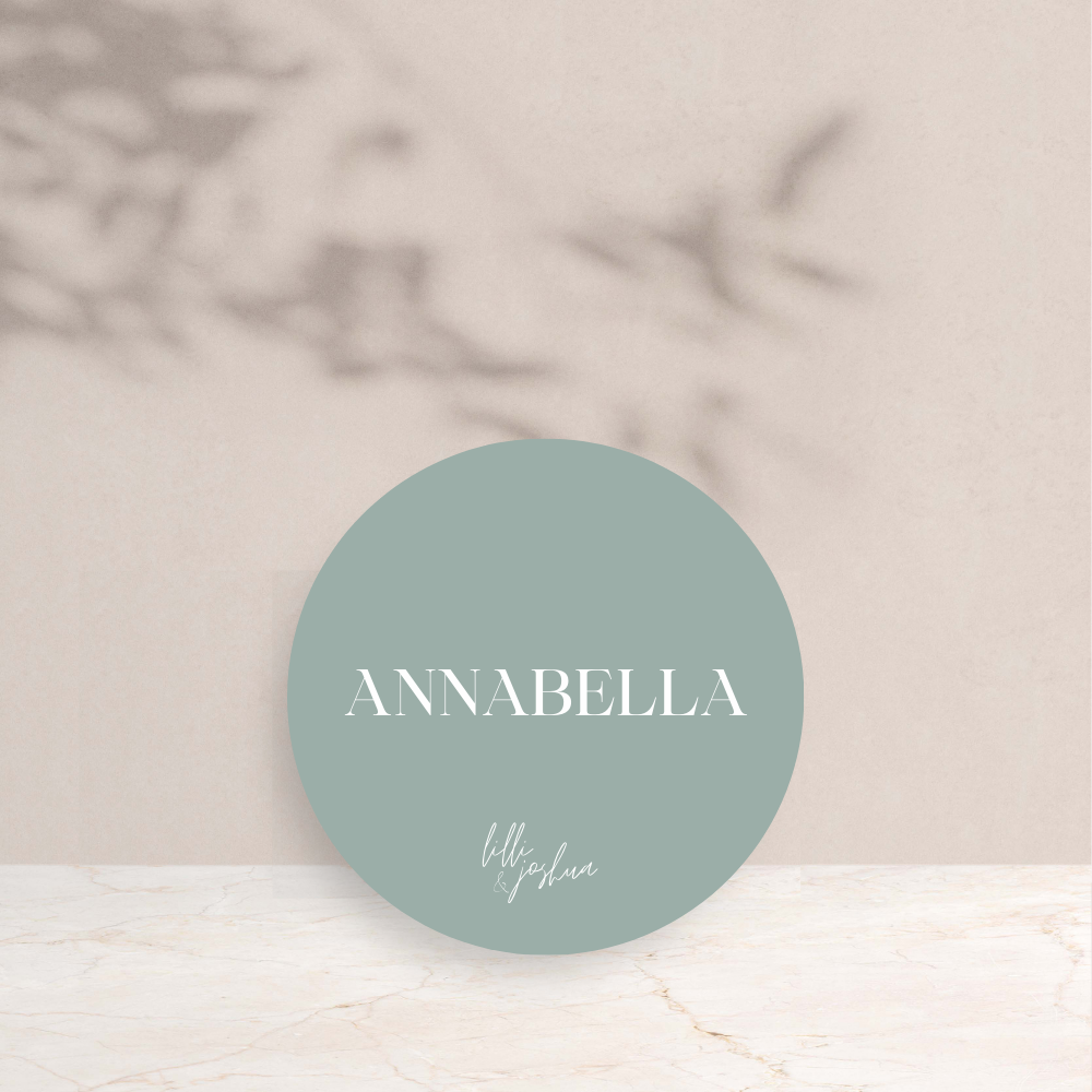 Lilli Wedding Circle Place Cards