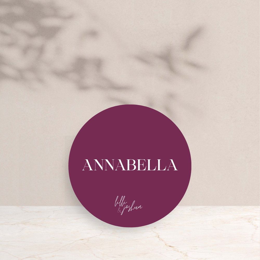 Lilli Wedding Circle Place Cards