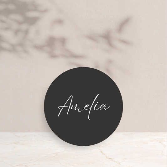 AMELIA Wedding Circle Place Cards