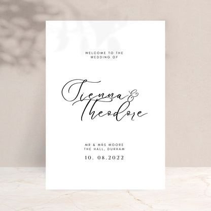 SIENNA Wedding Welcome Sign - Wedding Ceremony Stationery available at The Ivy Collection | Luxury Wedding Stationery