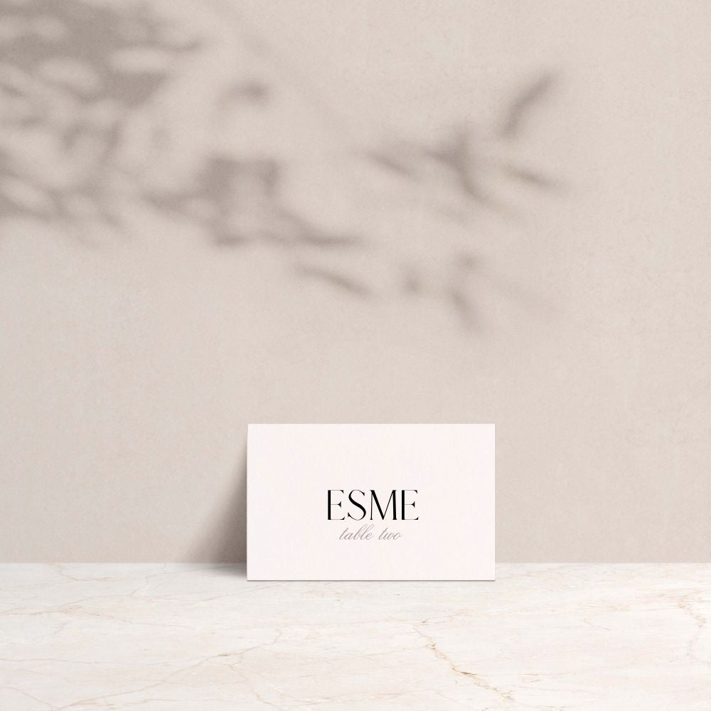 ESME Wedding Place Cards - Wedding Reception Stationery available at The Ivy Collection | Luxury Wedding Stationery